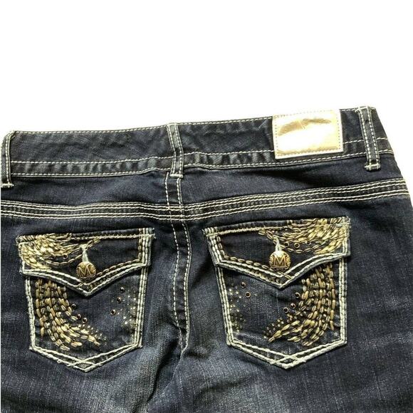 Maurices Premium Jeans Womens Size 7/8 Reg Rhinestones Thick Stitches Denim - Picture 9 of 11